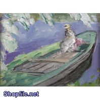 TSD3519 - Tranh sơn dầu du ngoạn thuyền